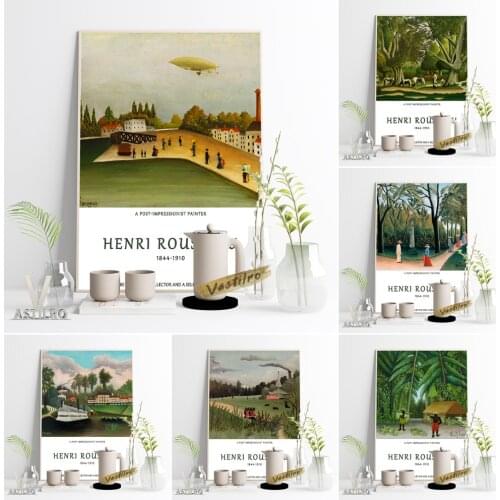 Henri Rousseau Vintage Print Art Poster Exhibition Museum Canvas Painting Living Room Wall Picture Housewarming Gift Home Decor