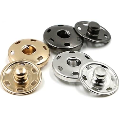 1 lot=10 pieces Color metal round concealed button coat shirt invisible buttons clothes hand-stitched copper snap button