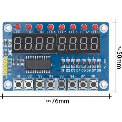 10pcs Key Display For AVR New 8-Bit Digital LED Tube 8-Bit TM1638 Module