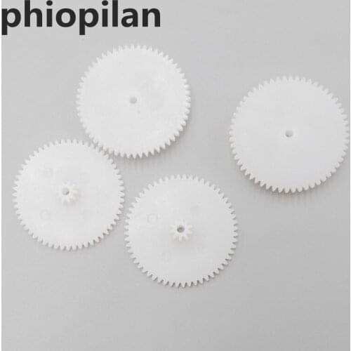 100pcs 5610-2A 56T/10T 0.5m dia=1.95mm fit to 2mm optical axis 0.5 modulus double plastic gear reduction gear toy gear box