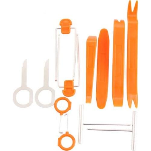 12pcs Car Door Clip Panel Radio Removal Tool For Peugeot 206 207 301 307 308 407 408 508 2008 3008 4008