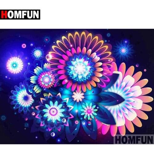 HOMFUN Full Square/Round Drill 5D DIY Diamond Painting "Flower landscape" Embroidery Cross Stitch 3D Home Decor Gift A12989