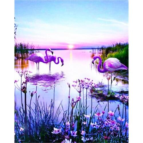 Diamand Painting Flamingo Embroidery Sale 5D Diamond Art Painting Landscape Cross Stitch Kits Christmas Decor Needlework Gift