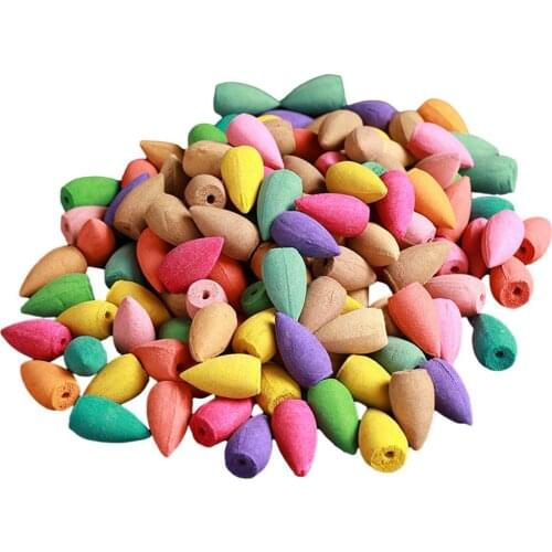 Backflow Incense Cones Incense Stick Colorful Bullet Shape Incense Rose Lemon Natural Sandalwood Tea Agarwood Wholesale