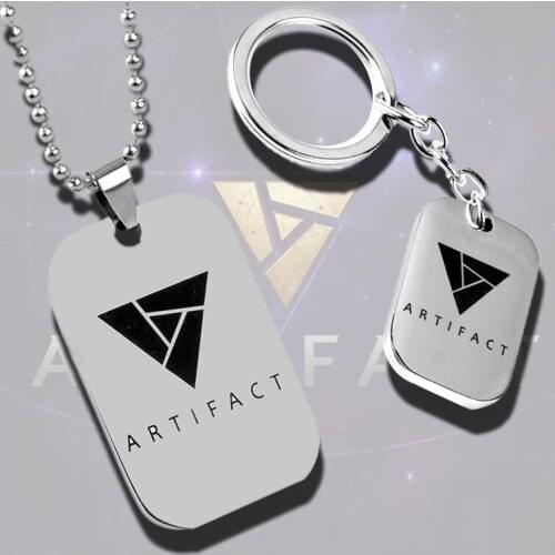 Artifact Dota2 Card Game Chains And Necklaces Hot Steam Game Keychain брелок для ключей цепь на шею Stainless Steel Jewelry