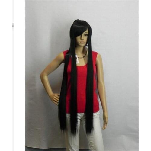 FREE SHIPPING Hot heat resistant Party hair>>>>>Fashion women long straight black Cosplay costume wig