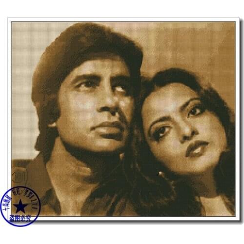 Free delivery Top Quality romantic nostalgic counted cross stitch kit couple lover love forever