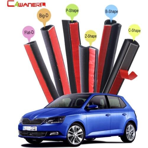 Cawanerl Car Door Trunk Hood Rubber Seal Sealing Strip Kit Sound Control Weatherstrip Seal Edge Trim For Skoda Yeti Fabia