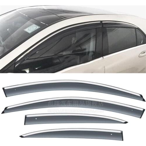 CEYUSOT For Benz A Class W176 Window Visor A160 A180 A200 4piece Window Side Waterproof Decoration Shield Exterior 2012-2018