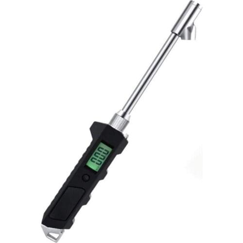 Stainless Steel Digital Tire Pressure Gauge 230PSI Dual Head Professional Tire Gauge for Motorcycle Truck Car with Backlight LCD