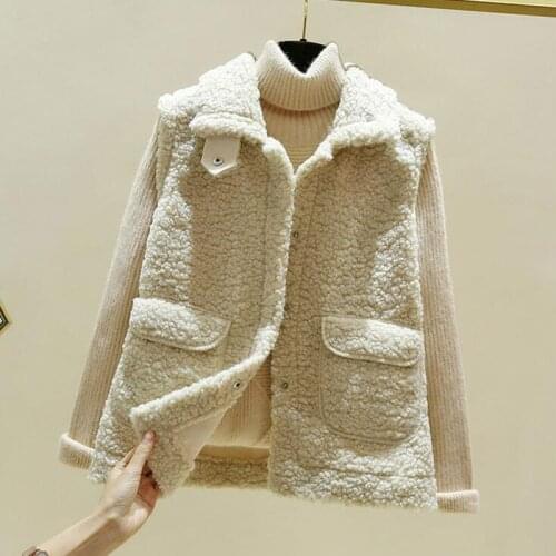 Fad Autumn Winter Waistcoat Vest Women Sleeveless Jacket Women Warm Fleece Thermal Vest Female