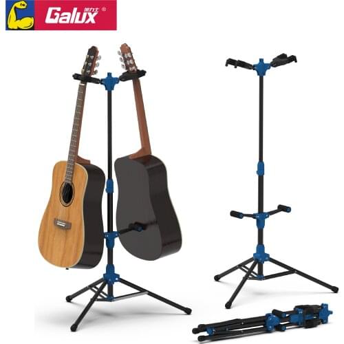 Galux GS-212 Double-bracket Floor Stand Acoustic Guitar Electric Guitar Bass Violin Ukulele Universal