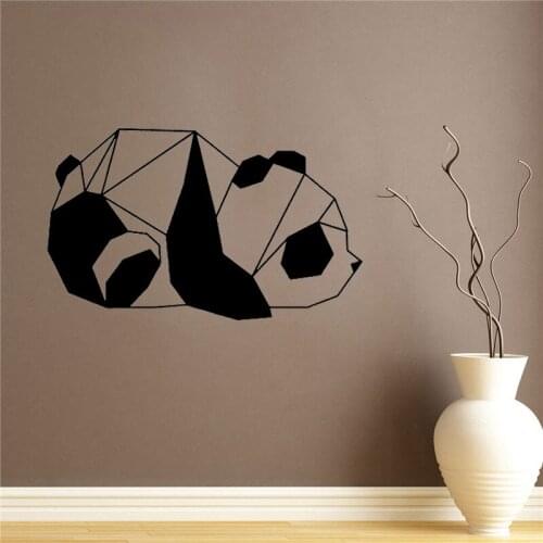 Geometric Animal Cute Panda Cub Vinyl Art Murals Removable Wall Sticker Decals For Kids Baby Room Nursery Decals CX285