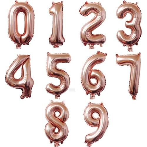 Giant Size 32&40 Inch Blue/Pink Big Number Foil Balloons 0-9 Birthday Wedding Engagement Party Decor Globos Kids Ball Supplies