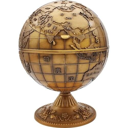 Antique style personalized ashtray with lid anti fly ash office home large classical craft gift funny ashtray