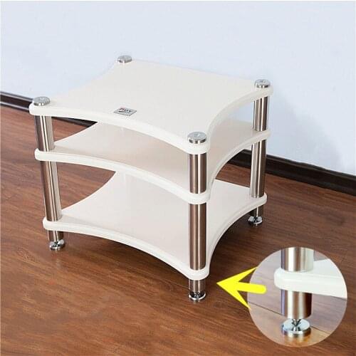 DY-05 Solid Wood HiFi Bookshelf Speaker Stands Speaker Audio Cabinet Amplifier Equipment Shock Absorber Nail Shelf