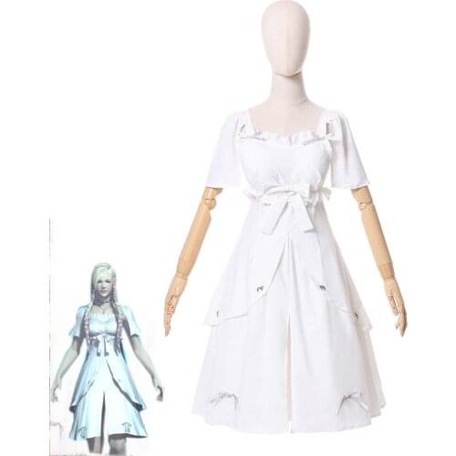 Final Fantasy XIV Minfilia Cosplay Costume Game FF14 Minfilia Dress Women Fancy Suit Halloween Carnival Uniforms Custom Made