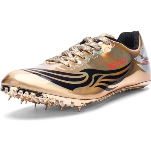 Womens Mens Track and Field Shoes Track Spike Running Sprint Shoes Lightweight Soft Comfortable Professional Athletic Shoes 45