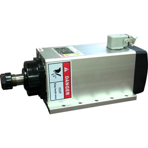 Square 3.5kw air cooled Flange mount spindle motor AC220V ER20 18000RPM CNC Milling spindle