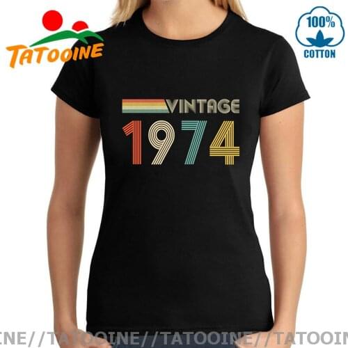 Custom Thanksgiving Day Best Present Tee Shirt 1974 Vintage Classic 46 Years Old Birthday Tshirt Women Mothers Day Gift T-Shirt