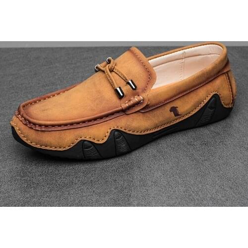 Men Casual Shoes Male Shoes Cow Leather Men Loafers Leisure Moccasins Slip on Mens Driving Flats Big Size Brogue Italian Shoes