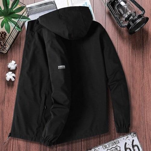 Mens Jacket L-8 XL Wholesale Price Leisure Casual Jackets for Men Hooded Zipper Pockets Print Letters Windproof Simple Hot