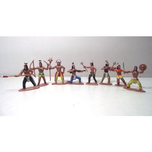 Set Of 8pcs Indian Tribes Wild Western Region Scene Model Home Desk Decor