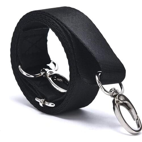 1pcs Black Adjustable Nylon Shoulder Bag Belt Replacement Laptop Crossbody Camera Strap 120x2.5cm