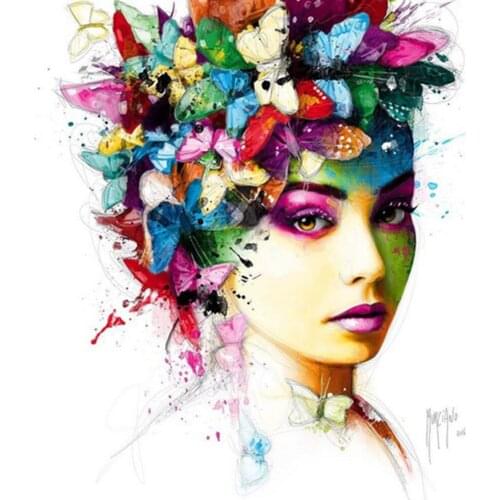 Wall Art Decor Canvas Painting Modern Picture Sexy Women Butterfly Figures Posters And Prints Colorful Portrait Art Painting