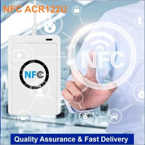 NFC ACR122U Original USB S50 13.56mhz M1 NFC RFID Card Reader Writer For all 4 types of NFC (ISO/IEC18092) Tags +1 SDK CD