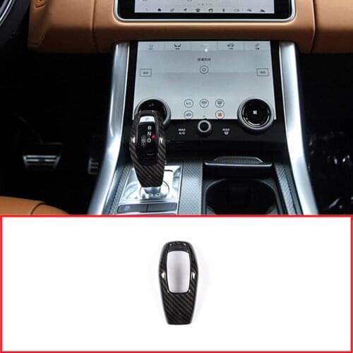 Newest Carbon Fiber Style Car Gear Shift Head Cover Trim For Land Rover Range Rover Sport 2018 2019 2020 Car Accessories