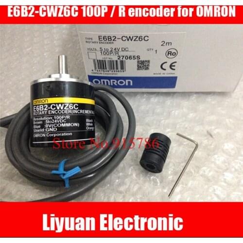 New E6B2-CWZ6C 100P / R encoder for OMRON / 100 pulse rotary encoder / 5V to 24V incremental encoder