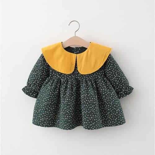 2021 Autumn Baby Girls Long Sleeve Dress