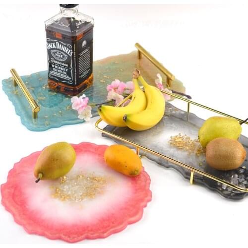 Crystal Epoxy Resin Mold Fruit Plate Casting Silicone Mould Handmade DIY Crafts Tray Making Tools Drop Shipping