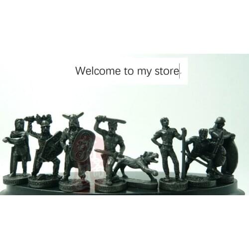 Sandbox board games run group indicator Medieval warrior co-metal model figure 7pcs/set