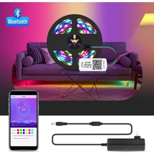 Bluetooth WS2811 Addressable RGB Led Strip DC12V Dream Color Ambient Led Lights 1-5M 10M Smart Pixel Diode Tape 1IC Control 3Led