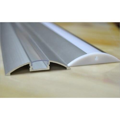 Angled Surface Mount Aluminum Profile Housing for Flex/Hard LED Strip Lights With Opal Cover, End Caps, 100~300CM, Free shipping