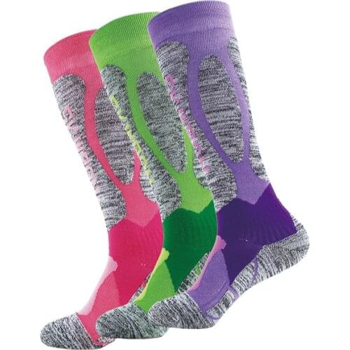 Outdoors Sports Winter Ski Snow Sports Socks Thermal Long Ski Snow Walking Hiking Cotton Sports Socks Women/Man