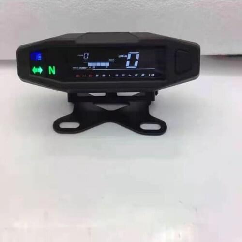 Universal Motorcycle Meter Speedometer Digital Odometer Tachometer Adjustable With Bracket Kr200 Dashboard Replacement