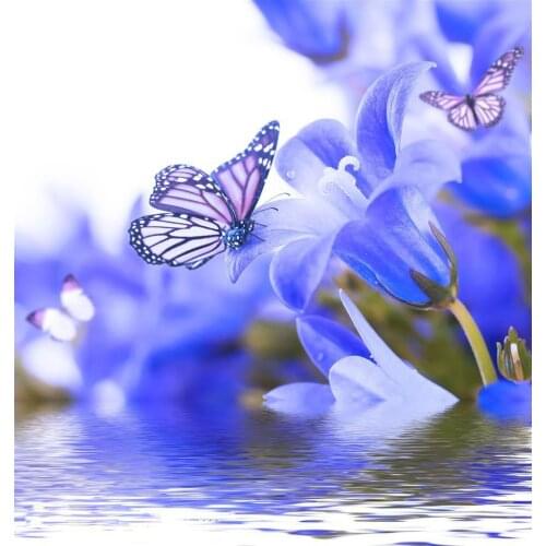 Needlework New Style Diy Diamond Painting Cross Stitch Mosaic Painting Square Full Laid Out Embroidery Little Butterfly