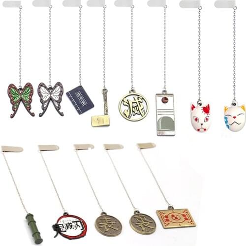 Anime Demon Slayer: Kimetsu No Yaiba Bookmark Office Stationery Kamado Tanjirou Bookmarks Child Student Kawaii Gifts