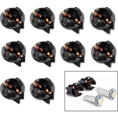 10pcs Car Tuning Twist Lock T10 168 192 194 Wedge Instrument Panel Dash Light Base Socket Interior Parts Car Accessories