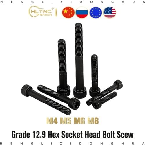 50/20/20/5PCS M4 M5 M6 M8 Grade 12.9 Hex socket head screw black Hexagon Socket Head Cap Screws