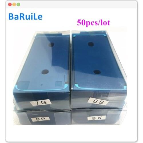 BaRuiLe 50pcs Waterproof Adhesive Sticker for iPhone 7 6S Plus 8 X 8P XS Max 3M Pre-Cut Gule LCD Screen Frame Tape Repair Parts