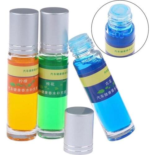 3pcs Flavors Can Be Replaced Car Perfume Essential Oil Replenisher Plant Spice Blue Cologne Green Osmanthus Yellow Lemon Flavor