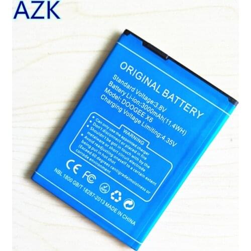 B-TAIHENG 3000mAh Mobile Phone Battery For Doogee X6 X 6 Pro 3.8V High Quality Li-ion Rechargeable battery in stock