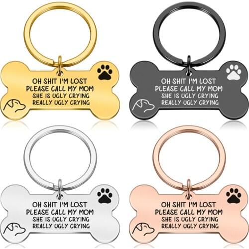Free Engraved Pet Name Address ID Dog Tags Double-Sided Dog Collar Accessories Decoration Cat Collars Dog Customized Tags