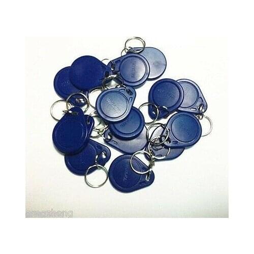 50 pcs EM 4100/4102 Keychains 125Khz RFID Proximity ID Card Token Tags Key Fobs