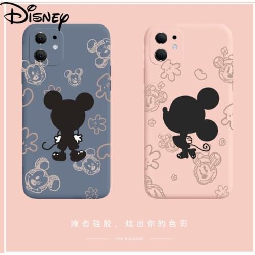 Disney Minnie Mickey Kiss Phone Case for iphone 11 7/8P/X/XR/XS Soft PC Transparent Back Cover zz0520-7