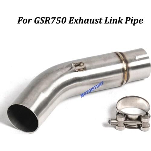For Suzuki GSR750 Stainless steel Motorcycle Exhaust Middle Link Pipe Connect Pipe Middle Pipe Interface Tube